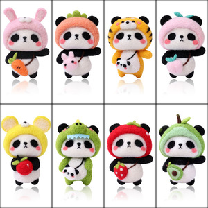 手工DIY制作材料包大眼猫 羊毛毡戳戳乐 毛绒公仔自制详情2