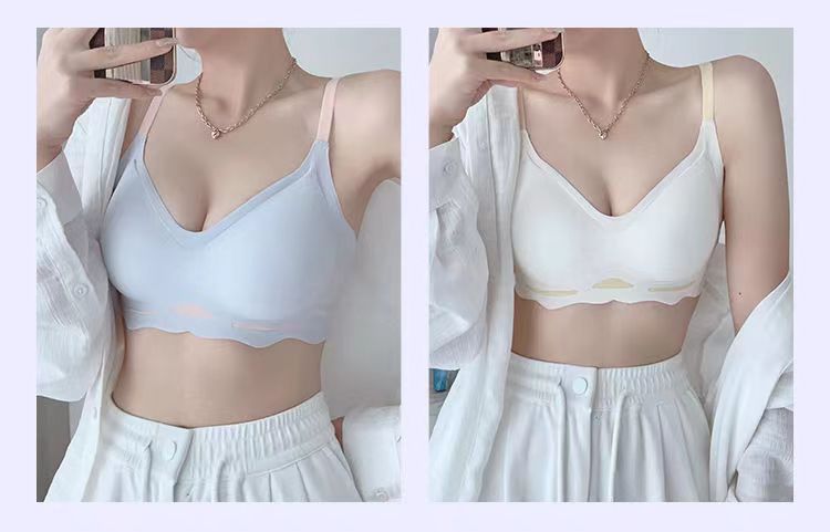 黑甜小兔~可爱无痕内衣女士小胸聚拢收副乳防下垂文胸无钢圈显大详情19