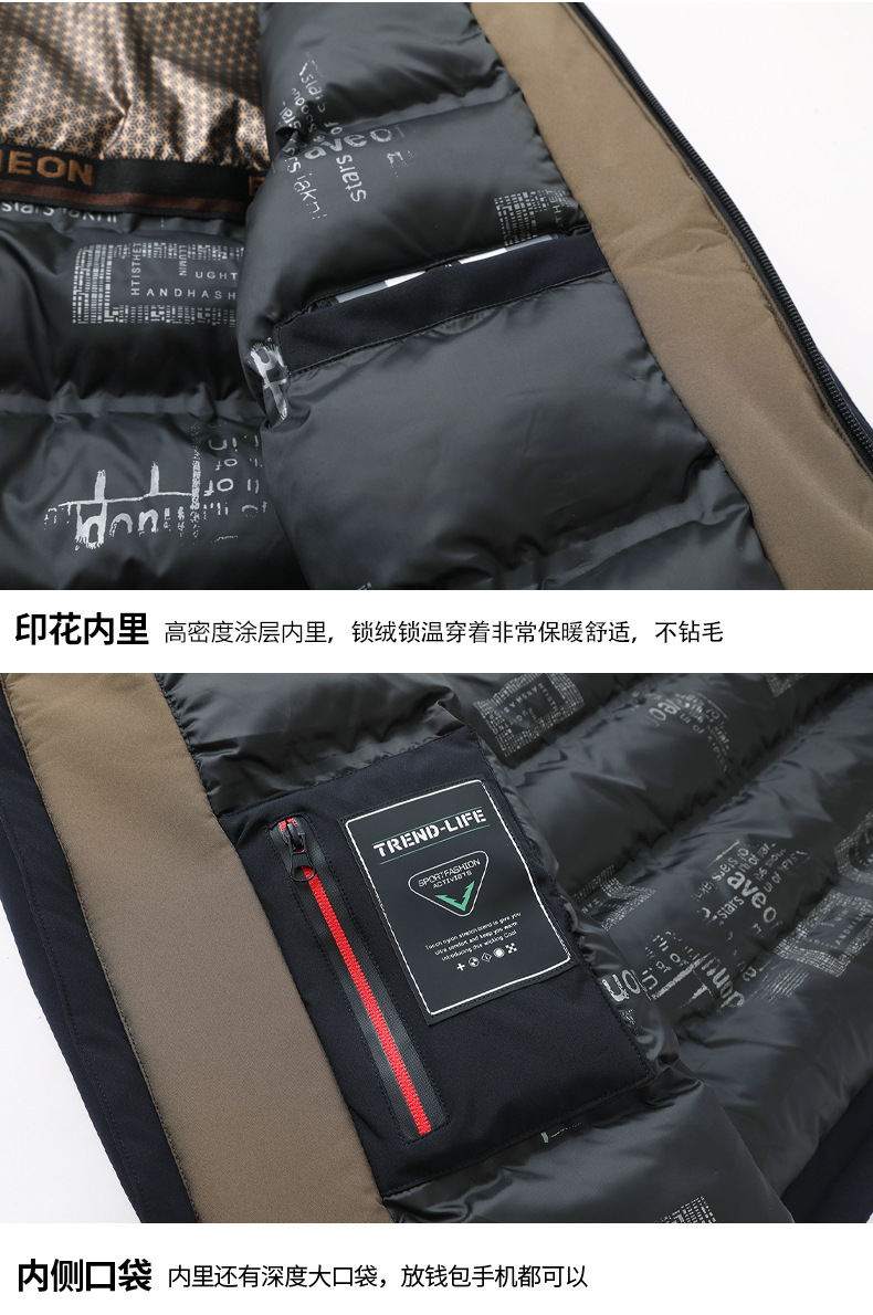 冬季外套男士加厚棉袄保暖商务休闲羽绒棉衣中长款棉服冬装爸爸装详情19