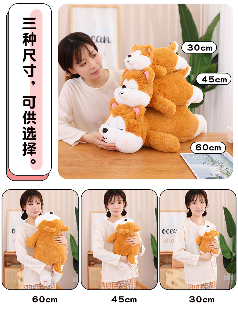 创意趴姿小猪毛绒玩具公仔压床娃娃玩偶儿童生日礼物靠垫抱枕长条详情4