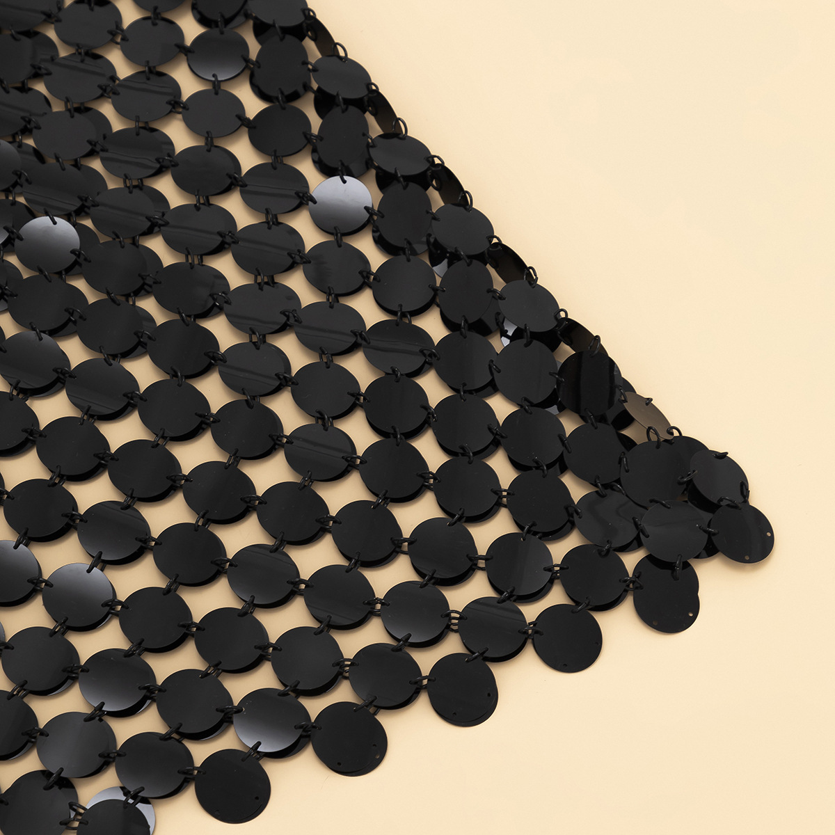 欧美跨境饰品 性感镂空亮片身体链女 夜店露背包臀鱼鳞片连衣裙详情12