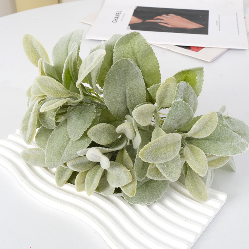 新款热销仿真叶子仿真绿植花叶装饰摆件6片绢花叶仿真绿植叶详情5