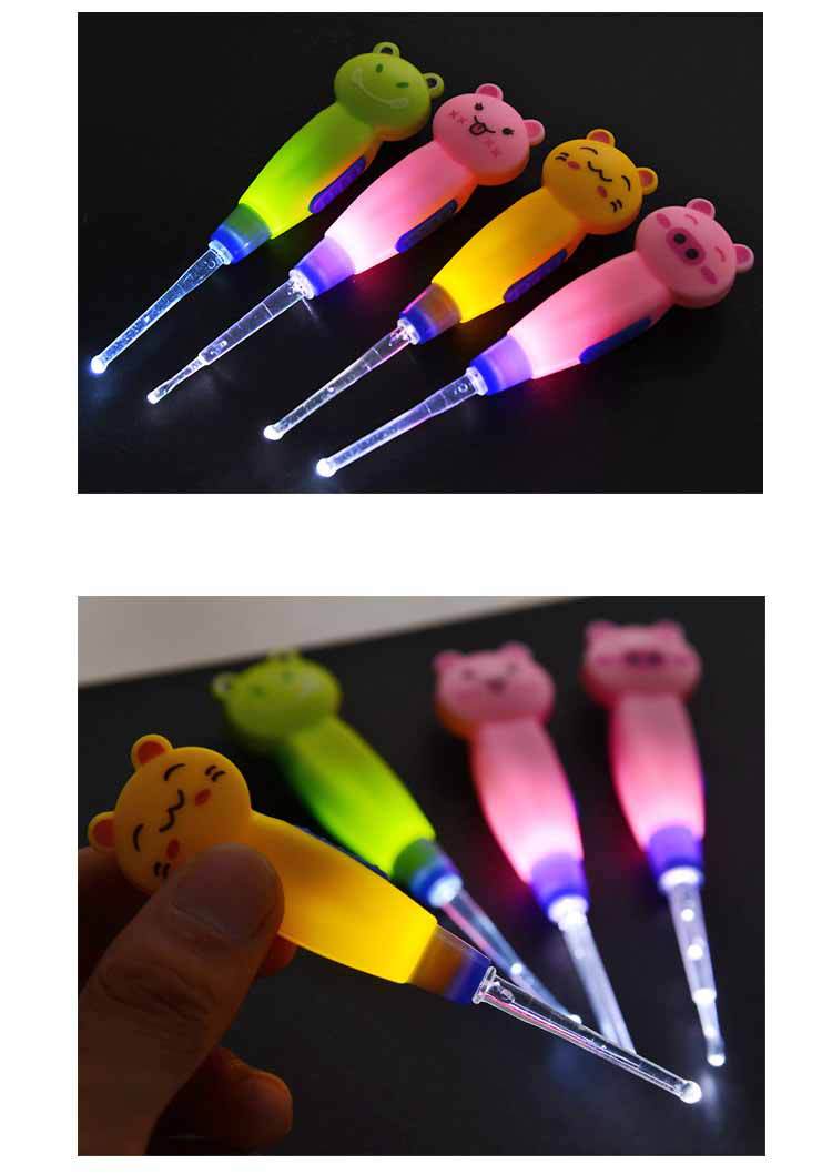 卡通动物可拆卸耳勺 带灯发光耳勺耳扒可视挖耳勺采耳掏耳朵工具详情1