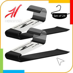 Factory wholesale ABS flocking anti-slip clothes hangers, clothing store organization, seamless storage, home clothes hanging, magic clothes rack pic 14