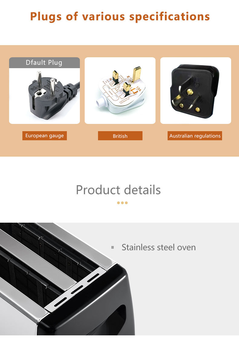 Cross-border SOKANY016S toaster, household 2-slice fully automatic breakfast machine, multi-functional toaster toaster pic 10
