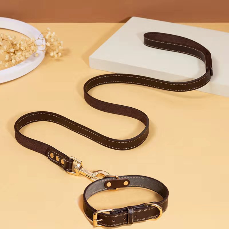 Crossover nuevo tipo de perro PU cuero cuerda de tracción collar correa fuerte pequeño medio grande universal para perros 1.3 1.5 metros pic 3
