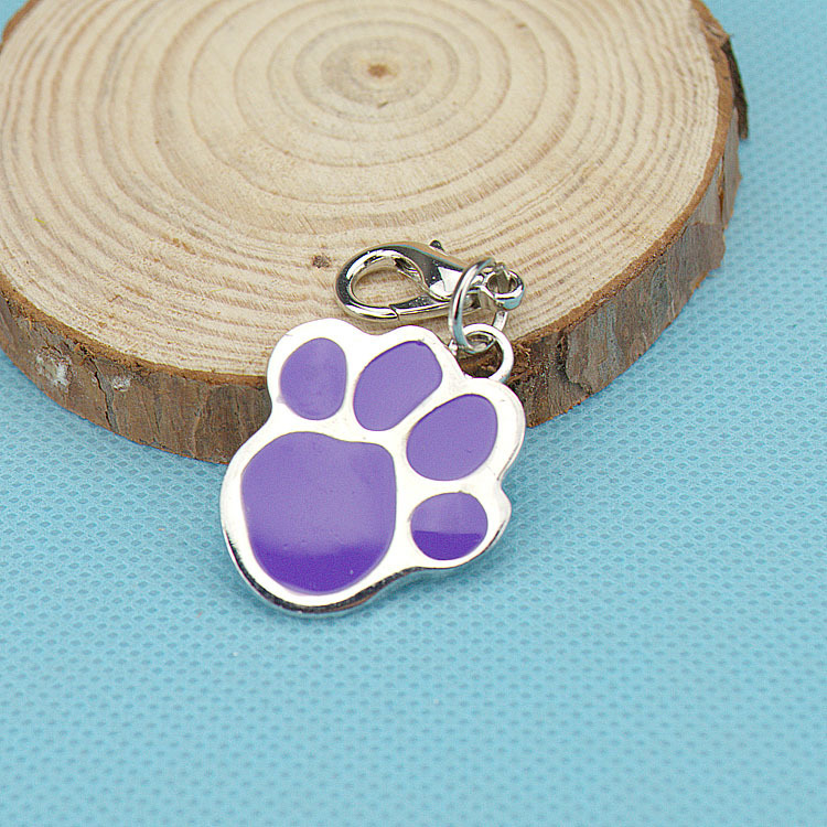Cross-border best-selling pet dog brand 8-color footprint pet jewelry pendant, anti-loss engraved dog pendant, pet accessory pic 13