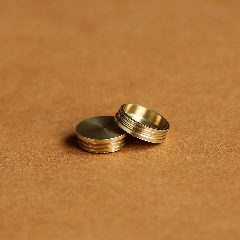 111 Brass small pendant, automotive brass keychain, medium-sized hollow gourd base bottom cover accessory pic 3