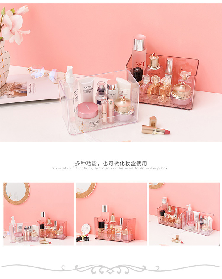 Perforation-free transparent adhesive wall-mounted storage box, bathroom storage rack, nail-free and traceless mask storage box for storage pic 16