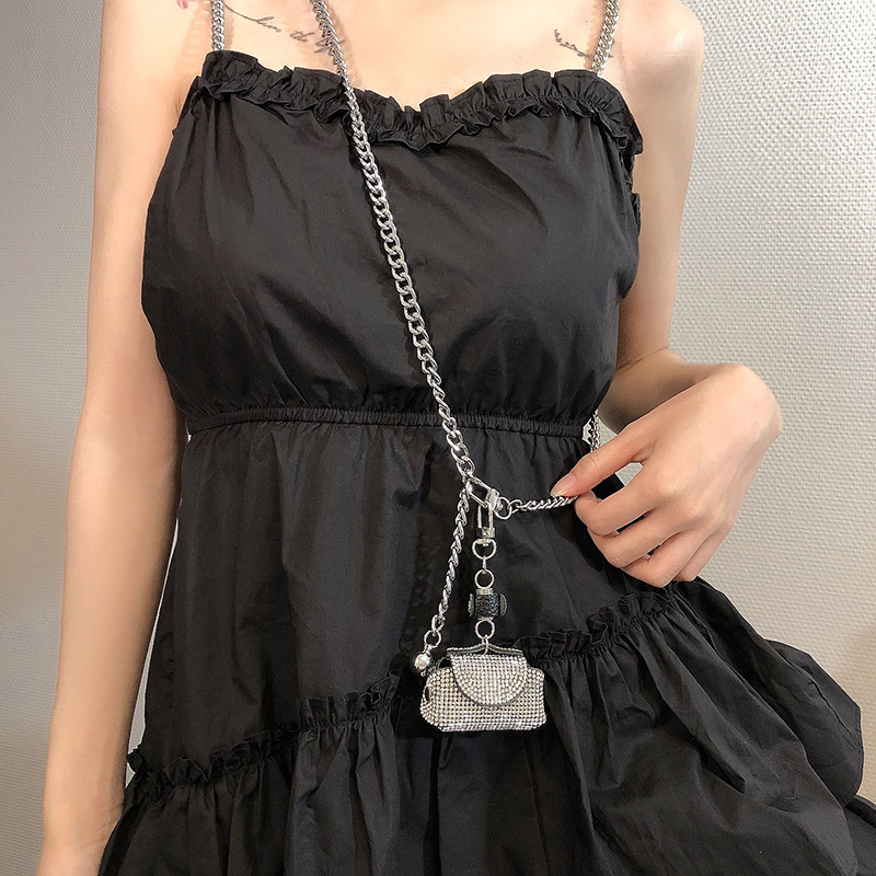 跨境电商迷你水钻腰链斜跨包金属配饰女链条腰带包裙子西装大衣详情15