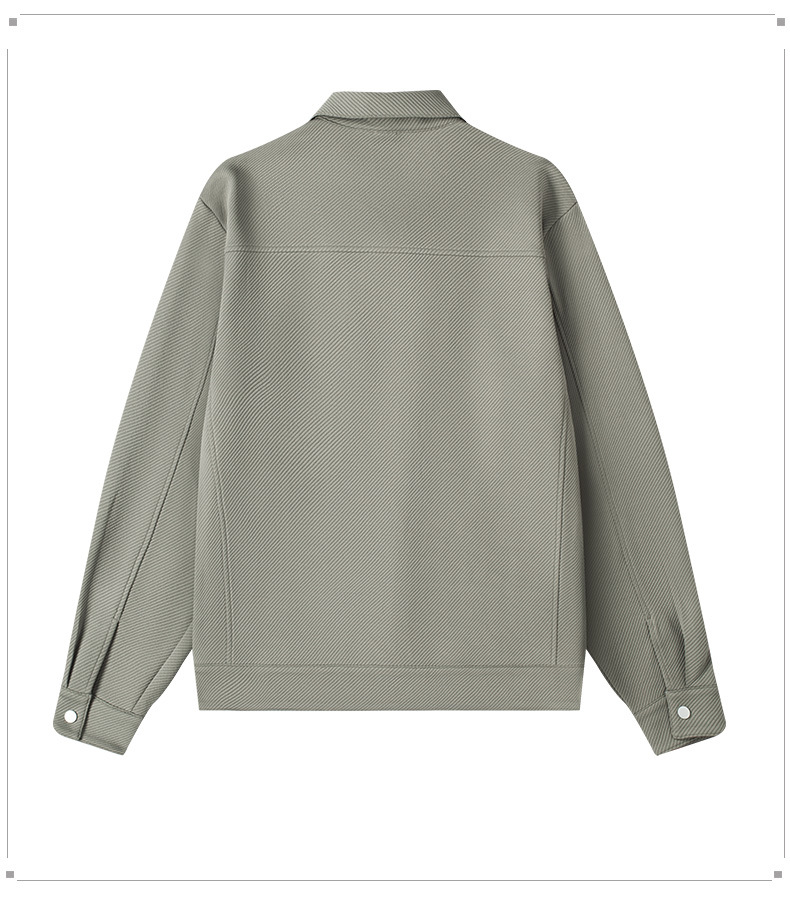 Autumn and winter solid-color lapel jacket for men, a casual and trendy brand cardigan with zipper knitted workwear jacket for handsome men pic 9