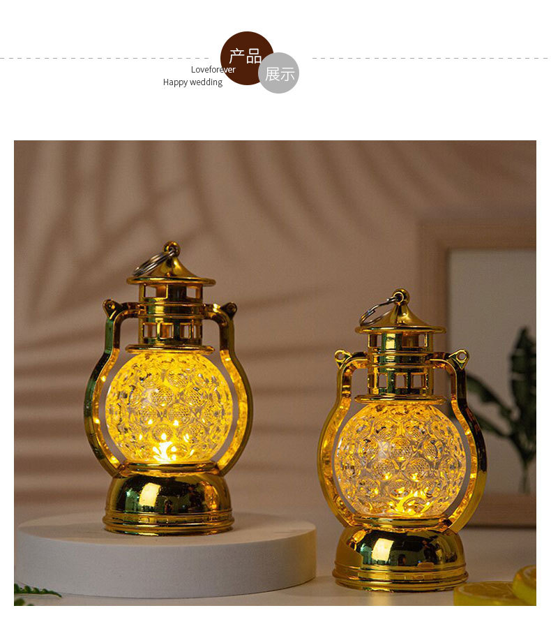 New led small wind lamp, retro small oil lamp, Christmas decorative wind lamp ornament, honeycomb small wind lamp, plastic pic 7