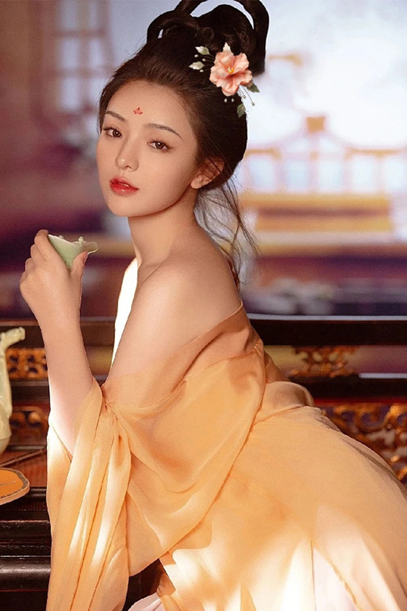 Ancient-style Hanfu headwear, silk flower hair accessories, ethereal classical flower hair clips and hairpins, classical Tang style Ming Dynasty hair flower accessories pic 5