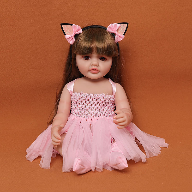 仿真重生娃娃洋娃玩具儿童婴儿宝宝女孩睡眠软胶换装公主跨镜出口详情1