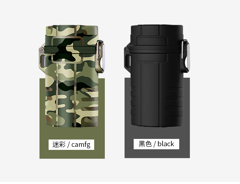 20-piece large-capacity waterproof cigarette box, USB portable rechargeable silent tungsten filament lighter, cigarette lighter pic 4