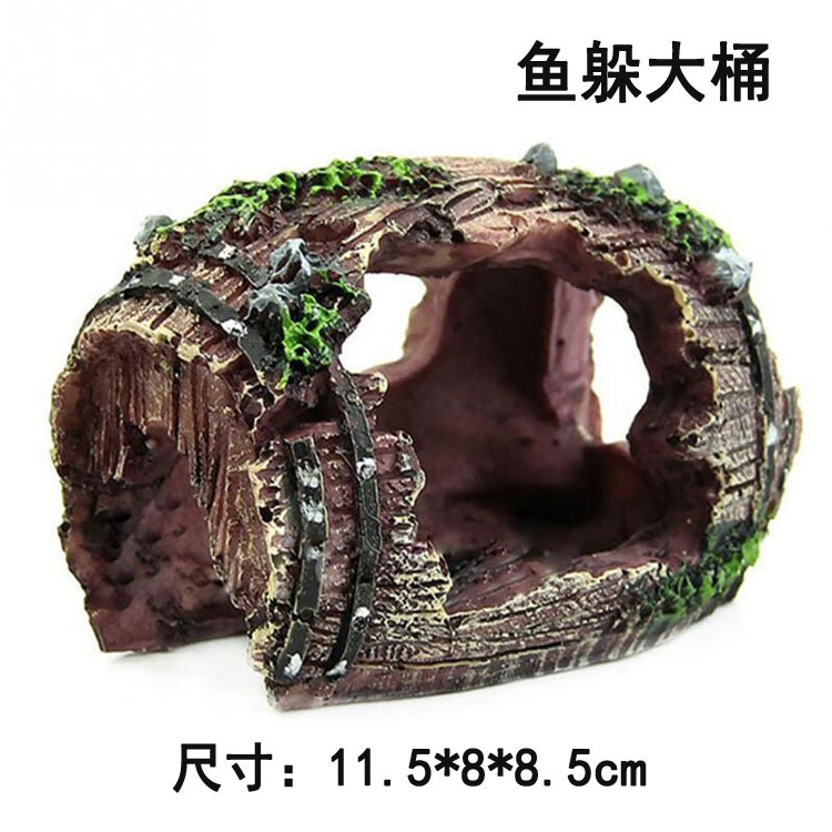 Fish tank landscape decoration, submarine shelter bucket, aquarium decoration, resin ornaments, breeding cave, fish and shrimp shelter house pic 16