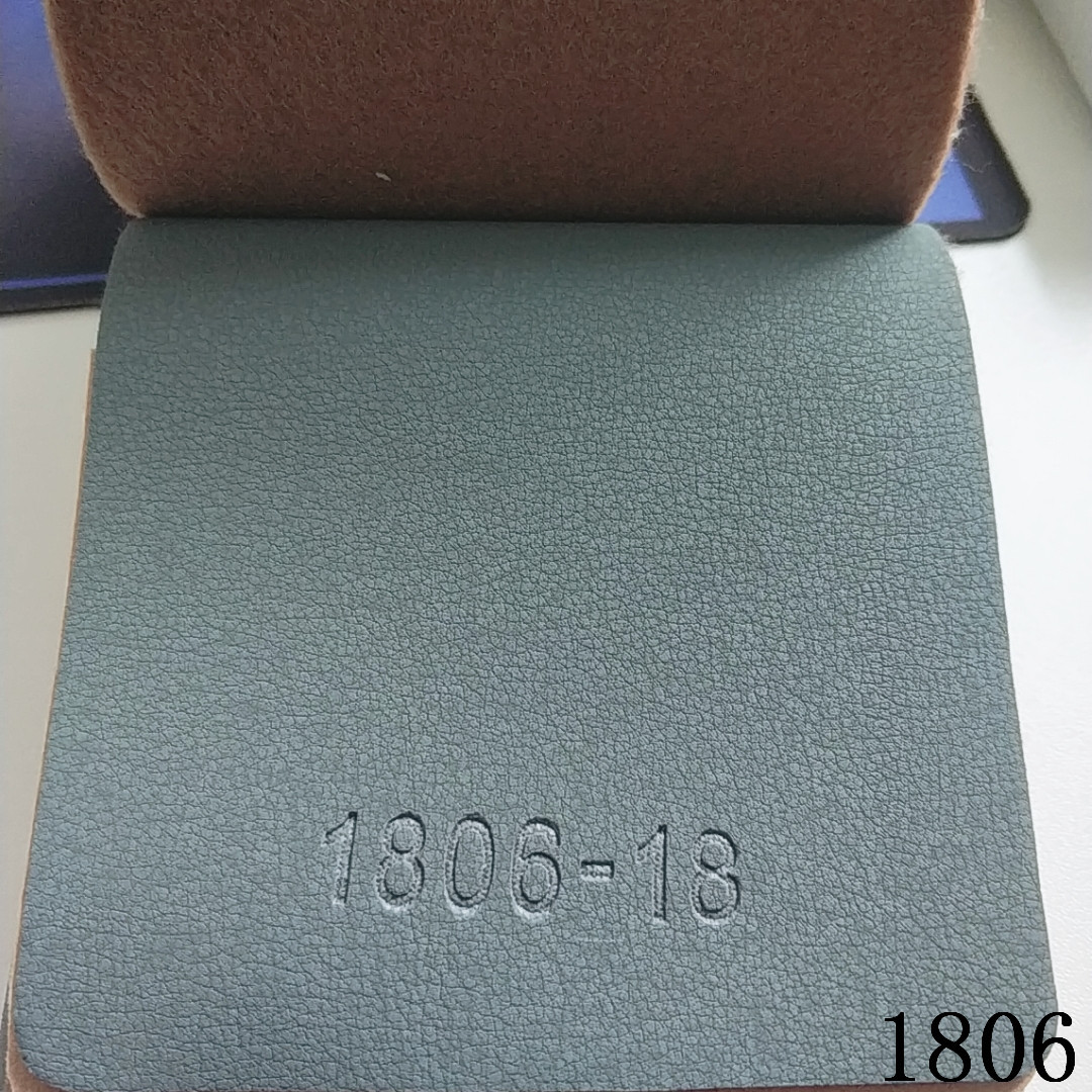 1.5mm solvent-free hydrolysis-resistant semi-PU /PVC artificial leather with a velvet base for car seats and office sofas pic 12