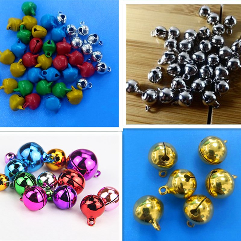 Factory wholesale of colorful one-character small bells, red Christmas cross bell pendants, decorative silver copper bells pic 19