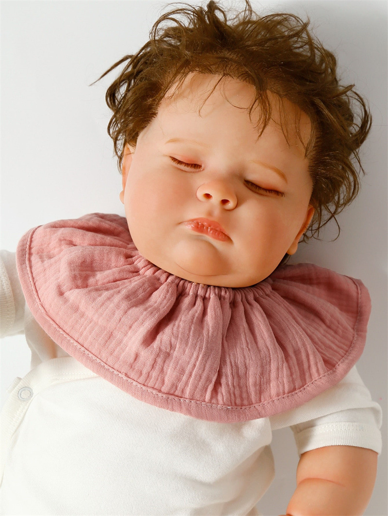 ins Baby saliva wipes, pure cotton gauze bib, 360-degree rotatable baby flower bib, anti-spitting milk pic 1