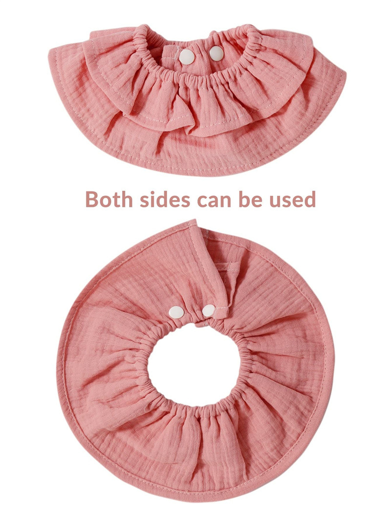 ins Baby saliva wipes, pure cotton gauze bib, 360-degree rotatable baby flower bib, anti-spitting milk pic 3