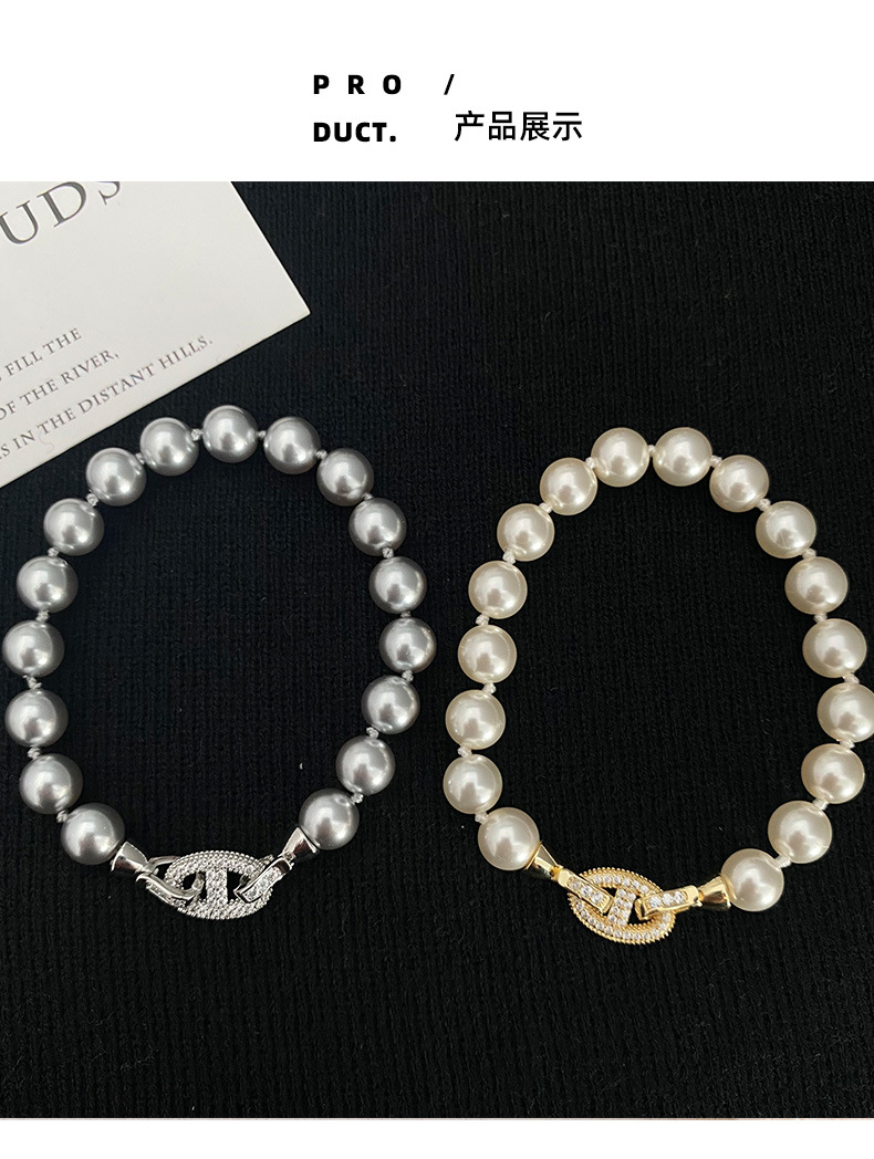 Estilo francés nueva moda retro temperamento sentido zhengyuan shijia perla pulsera nicho de alto nivel sentido ligero de lujo una gama de accesorios pic 6