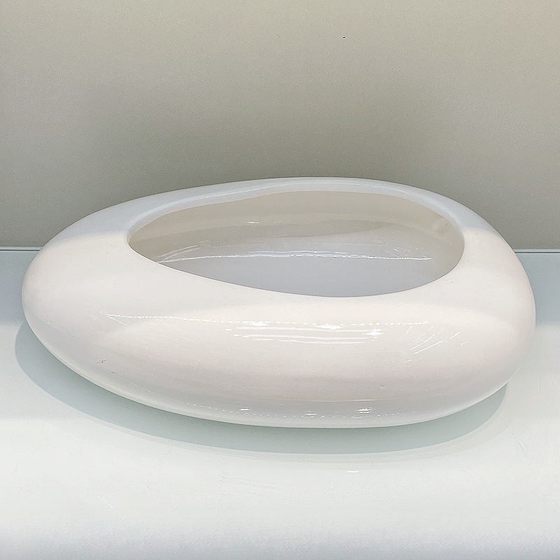 蝴蝶兰花盆盆景专用艺术纯白圆形椭圆形大花盆家具装饰盆栽花盆容器花瓶摆设摆件金堡花瓶详情9