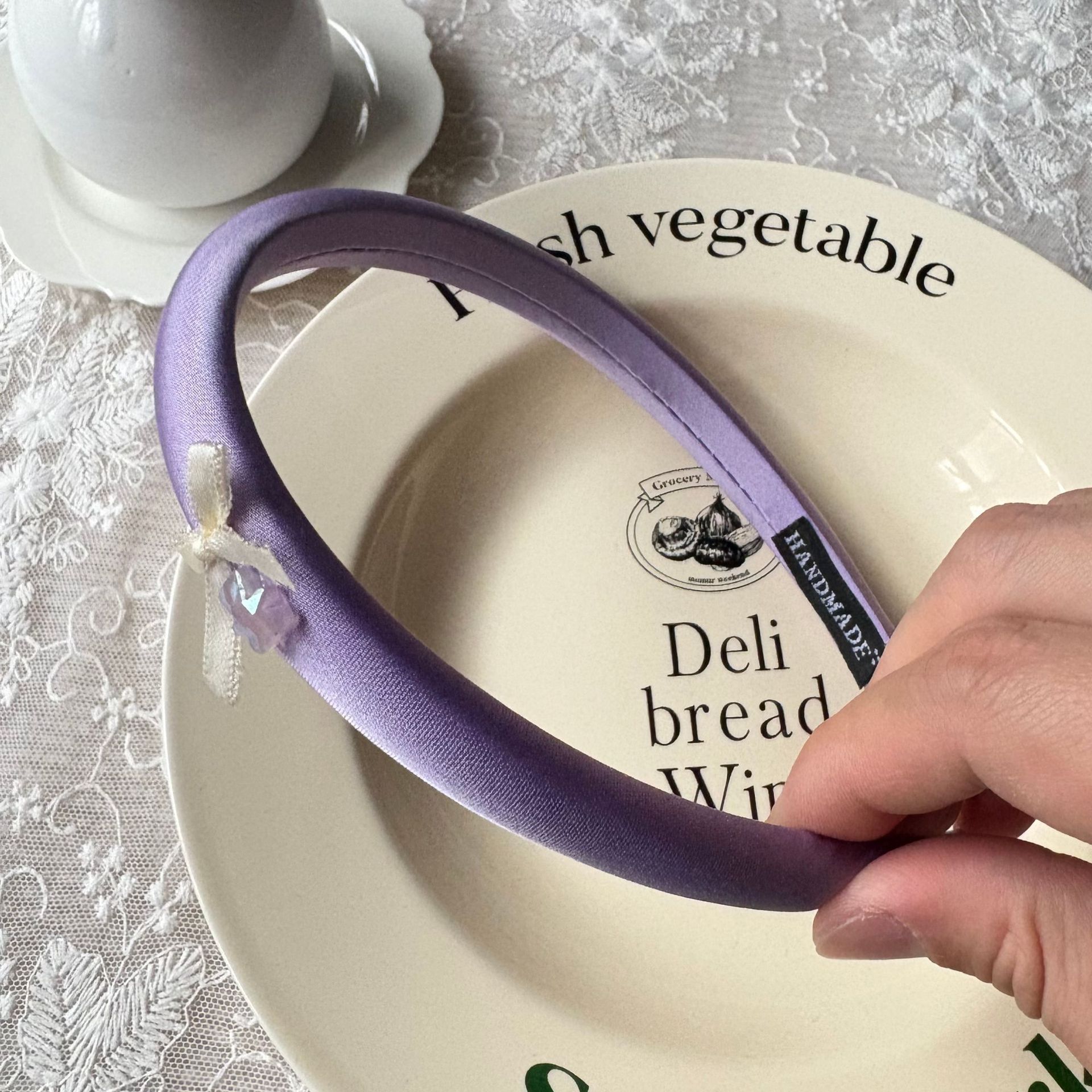 Spring new solid-color satin hair band for women, high head pressure headband, high-end and light luxury hair tie and hairpin headwear pic 45