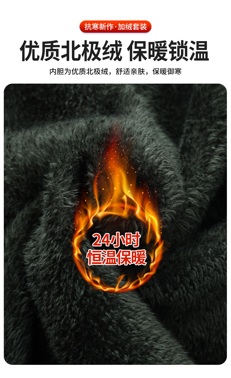冬季工作服棉衣加绒加厚棉袄套装耐磨迷彩大衣劳保工作服北极厚绒详情5