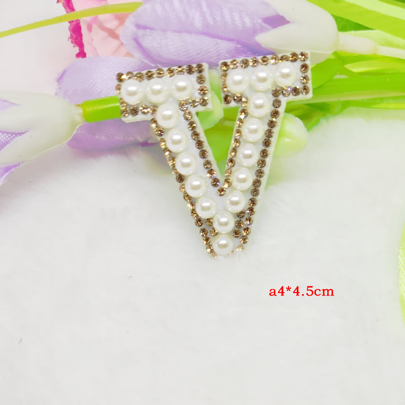 Cross-border hot diamond English pearl letter fabric pasted clothing accessories with adhesive backing 5mm pearl decoration factory DIY nail pearl wholesale pic 53