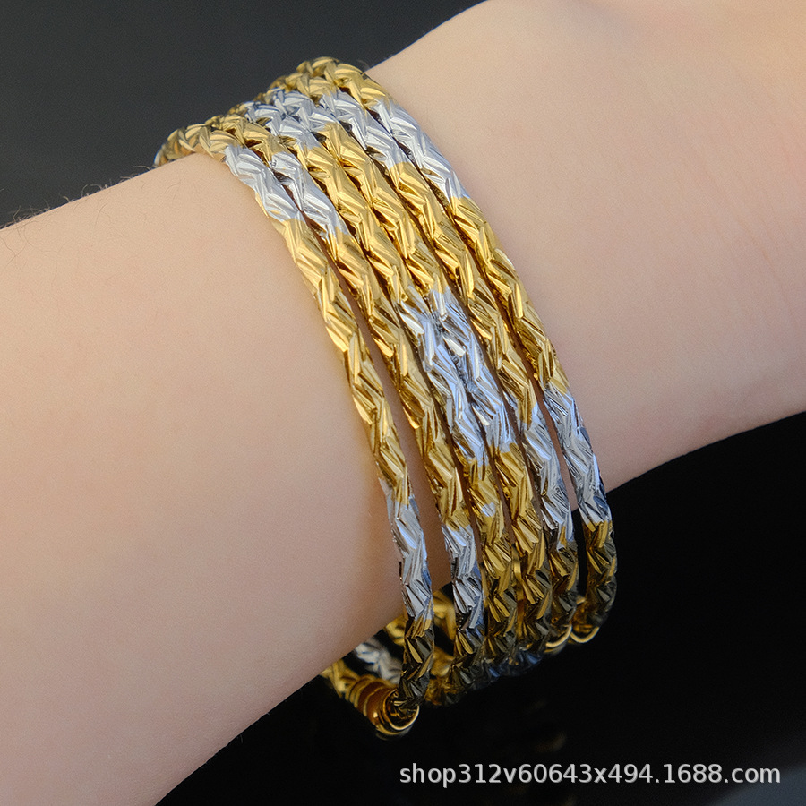 3MM gold-plated bracelet for women, African gold bead bracelet, gift for Ethiopian wedding brides pic 8