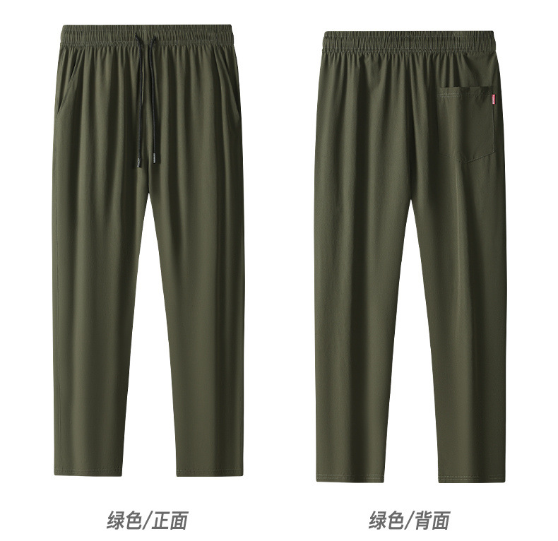 冰丝裤子男夏季新款薄款运动休闲九分裤大码宽松直筒卫裤速干男裤详情31