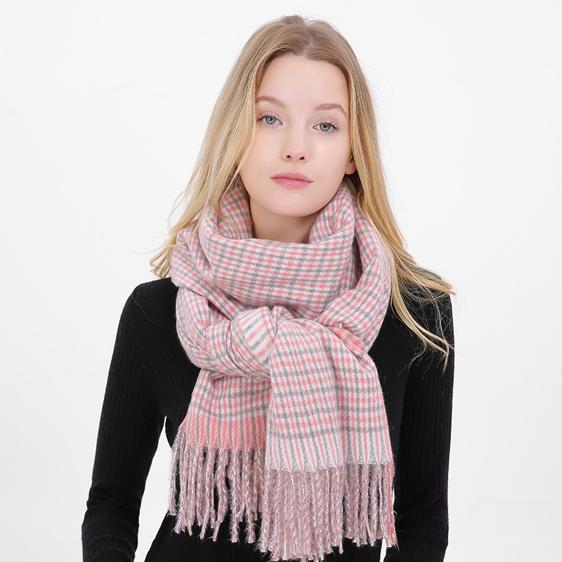 围巾女冬季纯色仿羊绒棉麻大红围巾加厚柔软保暖披肩一件代发批发定制LOGO厂家直销详情30