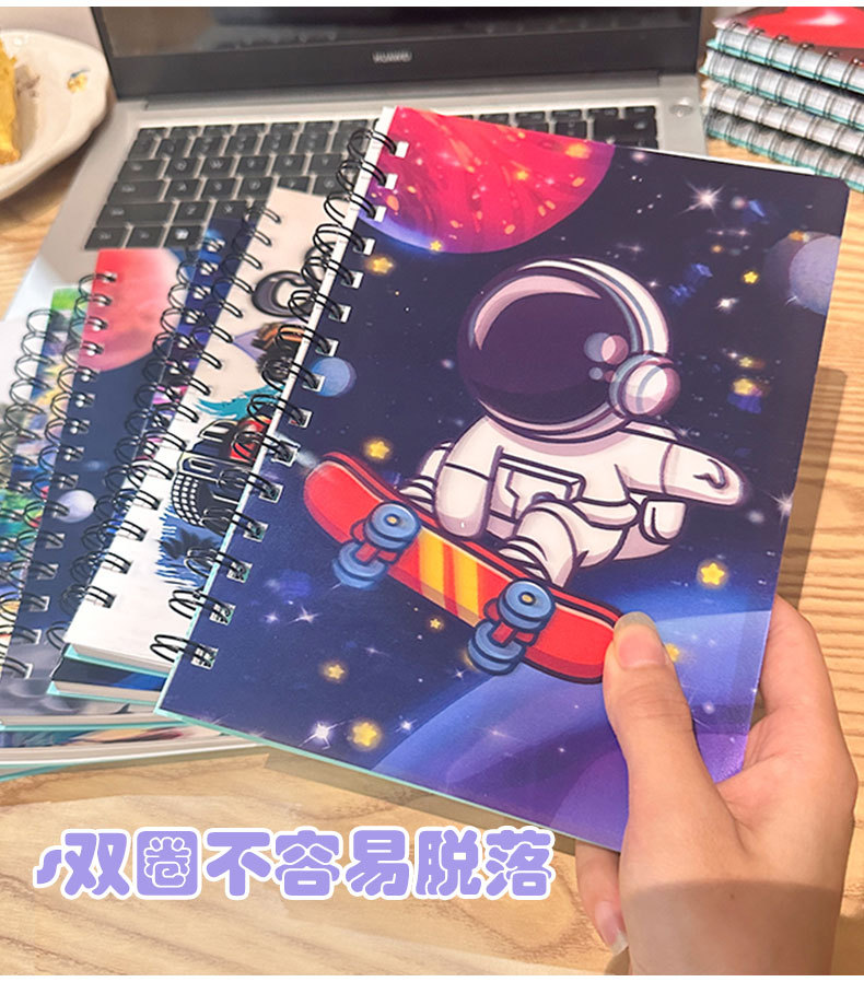 跨境3D变幻线圈本可爱卡通立体光栅本学生口袋便携本办公记事本详情2