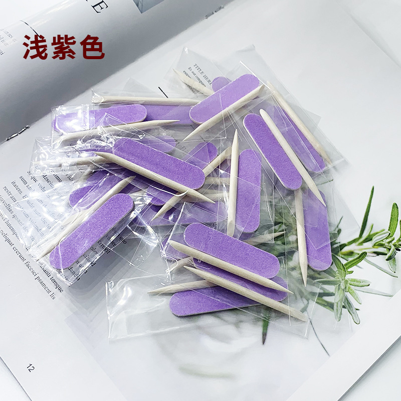 Two-piece portable armor tool set, wooden stick, mini file strip, nail removal tool, colored wood veneer rubbing, shanilak pic 9