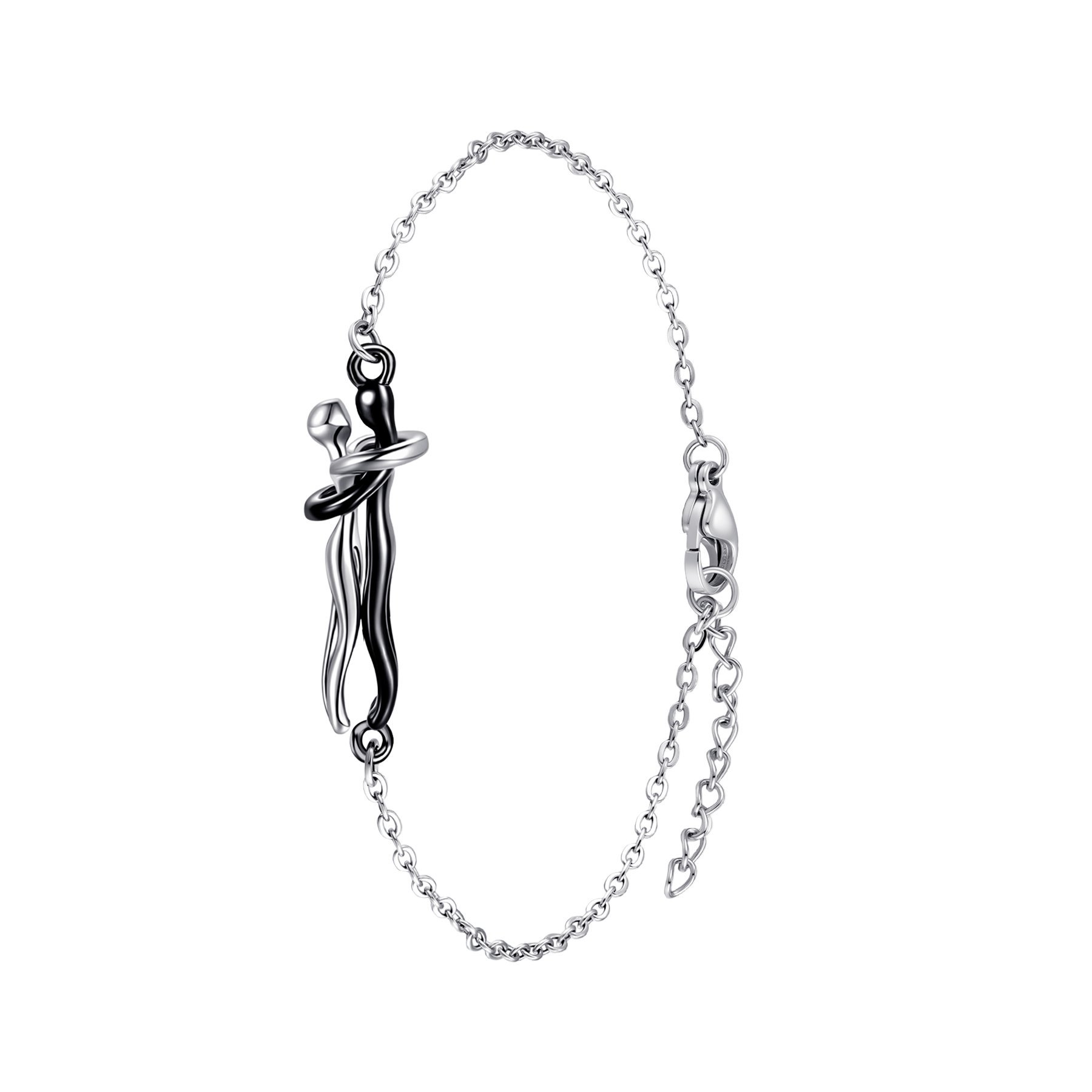 Cross-border best-selling couple embrace necklace, romantic man and woman embrace emotional expression, collarbone pendant necklace jewelry wholesale pic 17