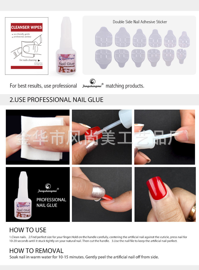 Hand-worn nails, nail tips, pointed teardrop nails, detachable fake nail patches, direct sales from European and American export manufacturers, exclusively for export pic 8