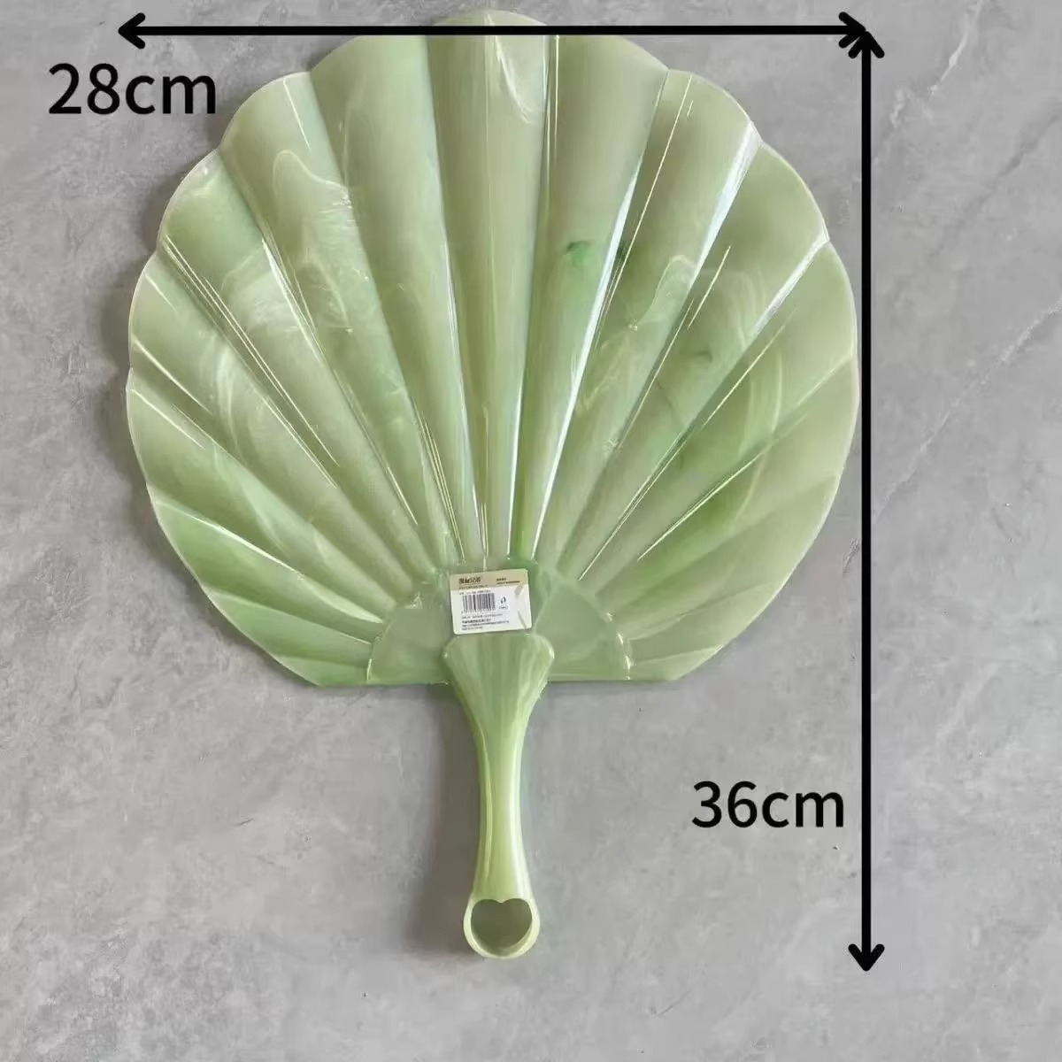 新款仿玉贝壳扇加厚耐用超凉快古风扇子蒲扇便携式高档手摇扇批发详情5
