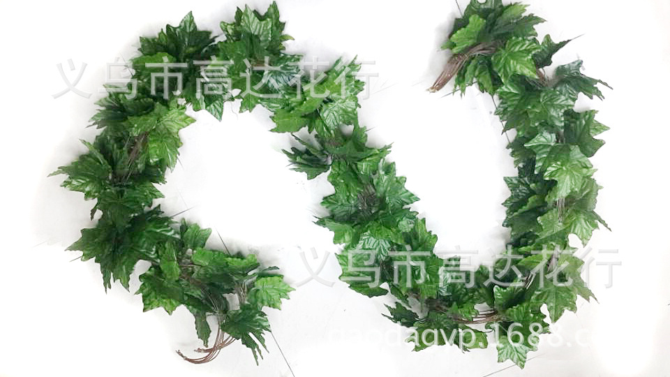 Artificial climbing ivy, artificial flower vine, artificial flower vine, wall-hanging plants, artificial sweet potato leaves pic 1