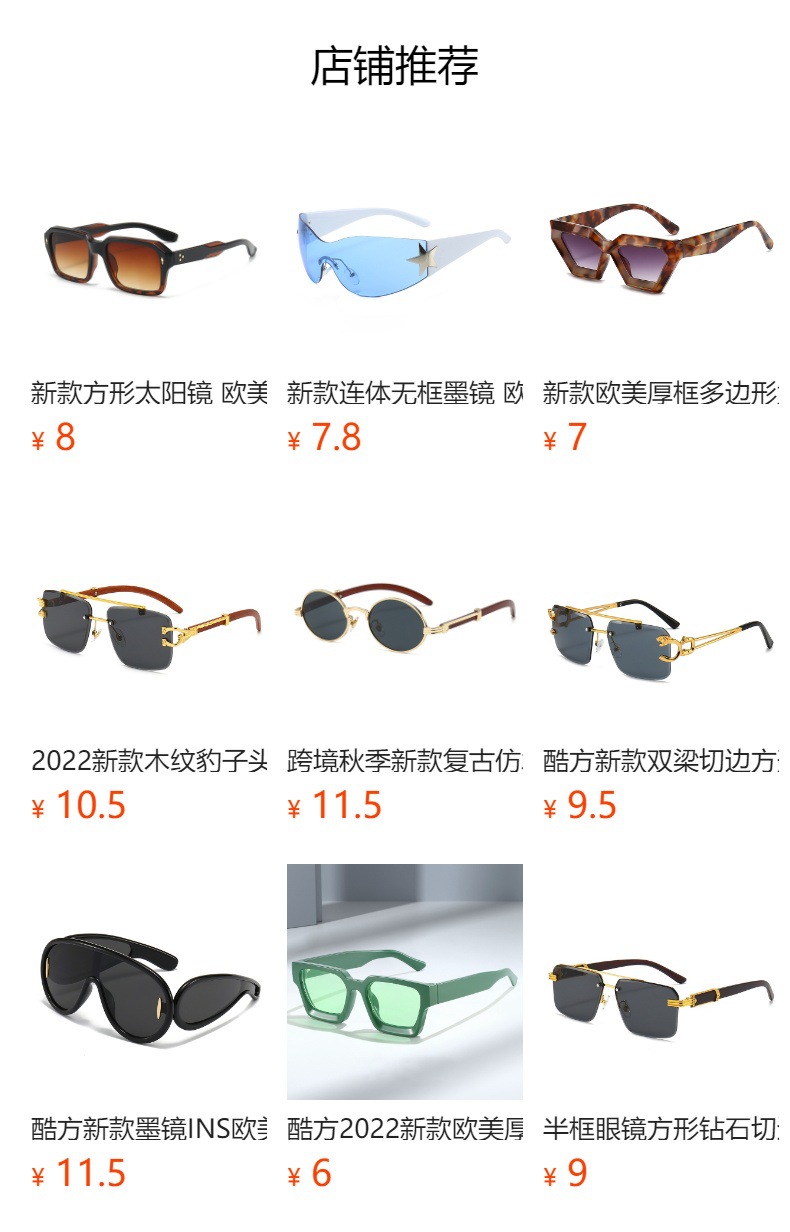 欧美新款方形时尚双梁墨镜太阳镜男跨境复古休闲驾驶商务潮流墨镜详情2