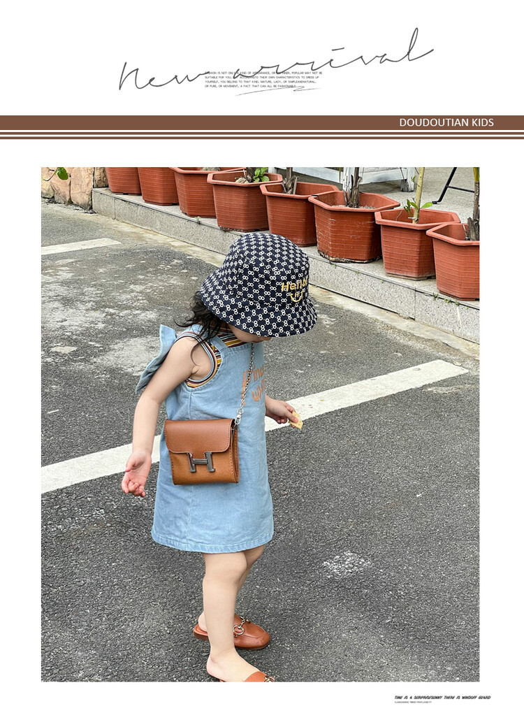 女童夏季新款背带牛仔连衣裙后背大蝴蝶结中小儿童女孩吊带裙详情1