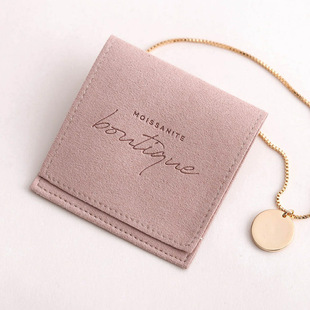 Gold snap bag jewelry packaging bag, pearl jewelry, earrings, necklace niche design packaging, leather bag customization pic 13
