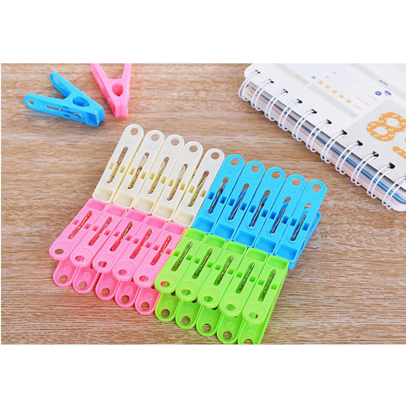 Sock drying clips, spring clips, windproof clothes drying clips, quilt drying clips, anti-slip plastic racks, 20 pieces each pic 21