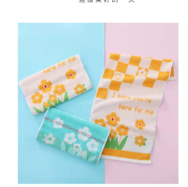Futian cotton towels, cute jacquard household gifts, new face towels for student dormitories, in stock, one-piece consignment pic 3