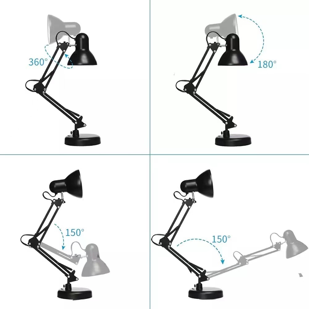 Retro and simple folding desk lamp, led eye-protecting study, Nordic ironwork study desk lamp, reading work lamp pic 4