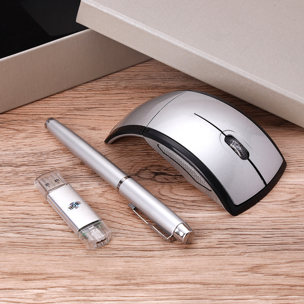 u盘礼品 实用企业公司地产商务年会开业赠送鼠标套装 制作LOGO详情5