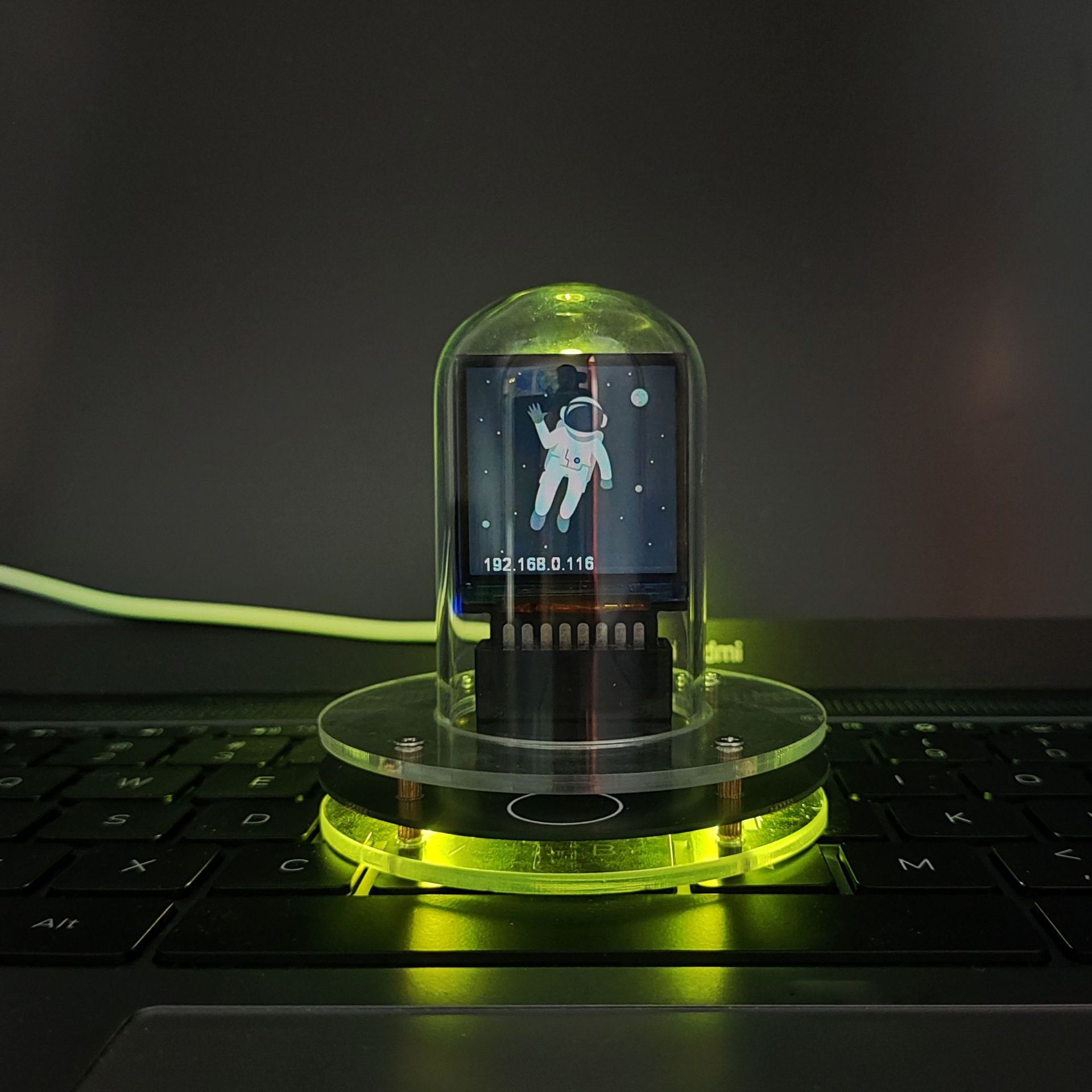 2024 New RGB glow tube clock Weather Smart WIFI Bitcoin desktop ornament pic 9