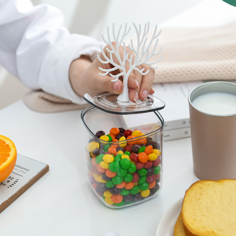 Desktop storage box, transparent acrylic cotton swab box, dust-proof cotton pad storage box pic 2