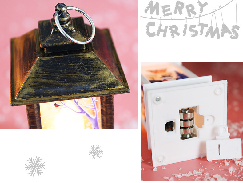Christmas decoration simulation flame small oil lamp, hand-held wind lamp, creative Christmas gift, shopping mall window display table ornaments pic 13