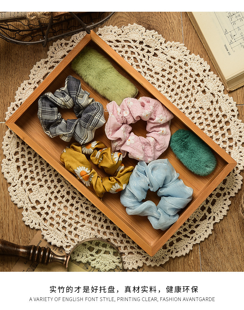 竹木托盘实木茶盘水杯托盘日式果盘木质家用长方形托盘酒店餐盘详情14