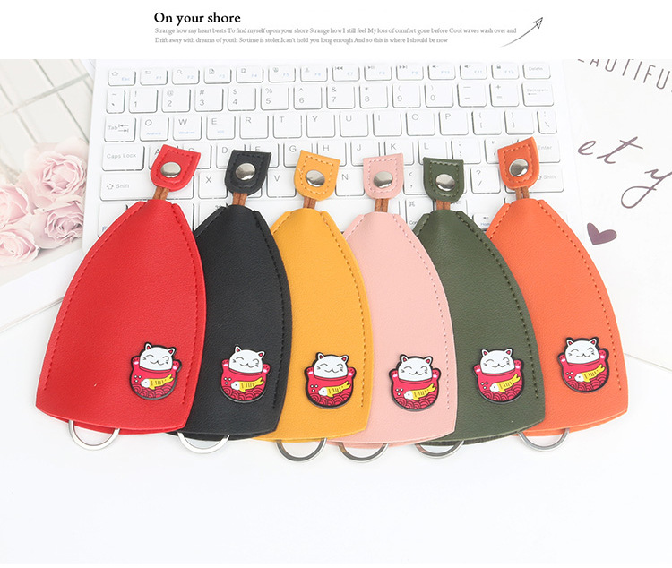 时尚创意抽拉式卡通可爱个性女士汽车钥匙包收纳大众奔驰小巧迷你详情10